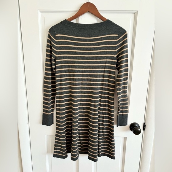 Loft long sleeve striped swing dress knit wool blend size SM - Picture 4 of 4